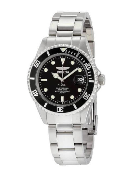 Invicta Pro Diver Ρολόι Μπαταρίας με Μεταλλικό Μπρασελέ Invicta Pro Diver Ρολόι Μπαταρίας με Μεταλλικό Μπρασελέ