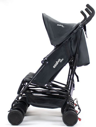Asalvo Double River Reversible Double Stroller Suitable for Newborn Black 13.5kg