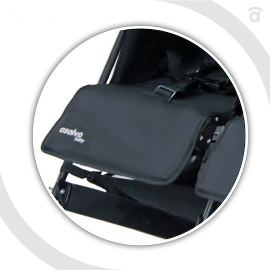 Asalvo Double River Reversible Double Stroller Suitable for Newborn Black 13.5kg