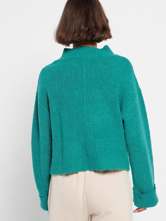 Funky Buddha Women's Long Sleeve Sweater Green Lake