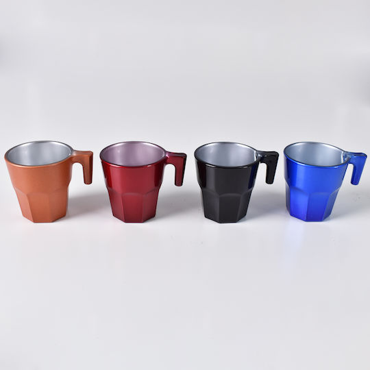 Espiel Casablanca Σετ Φλιτζάνια Espresso Γυάλινα Πολύχρωμα 70ml 4τμχ