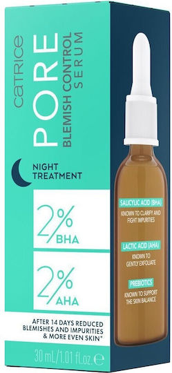 Catrice Cosmetics Pore Blemish Control Serum Προσώπου με AHA & Σαλικυλικό Οξύ για Λάμψη & Ακμή 30ml