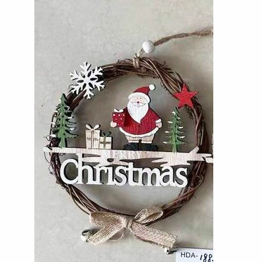 Iliadis Weihnachtsdekoration Holz Kranz mit Durchmesser 17cm.