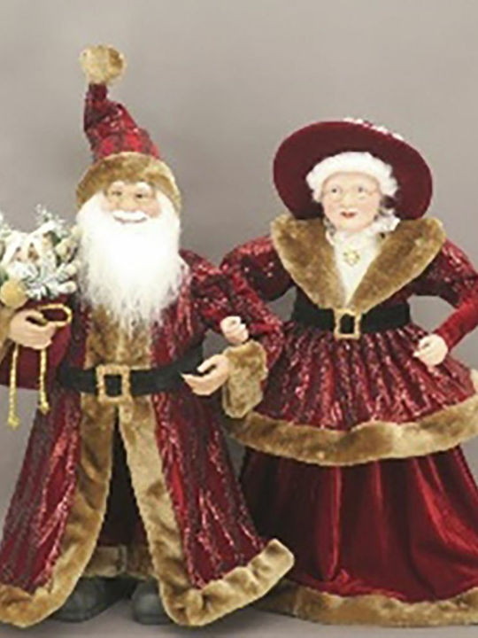 Iliadis Santa Claus and Mrs. Claus Burgundy 2pcs