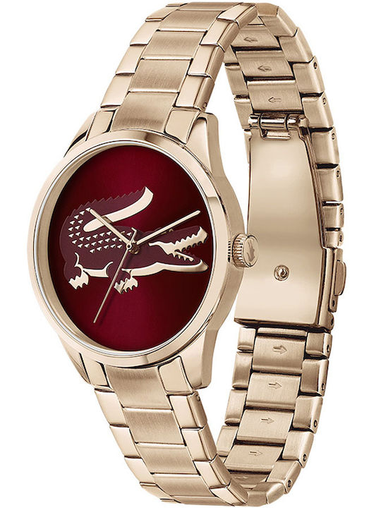 Lacoste Ladycroc Ρολόι Μπαταρίας με Μεταλλικό Μπρασελέ