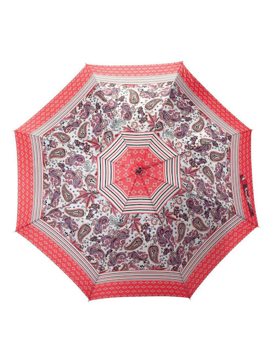 Benzi Automatic Umbrella with Walking Stick Coral