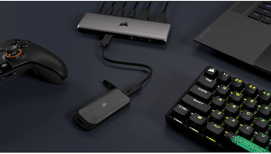 Corsair EX100U USB-C / USB 3.2 External 2.5" SSD 2.0TB Black