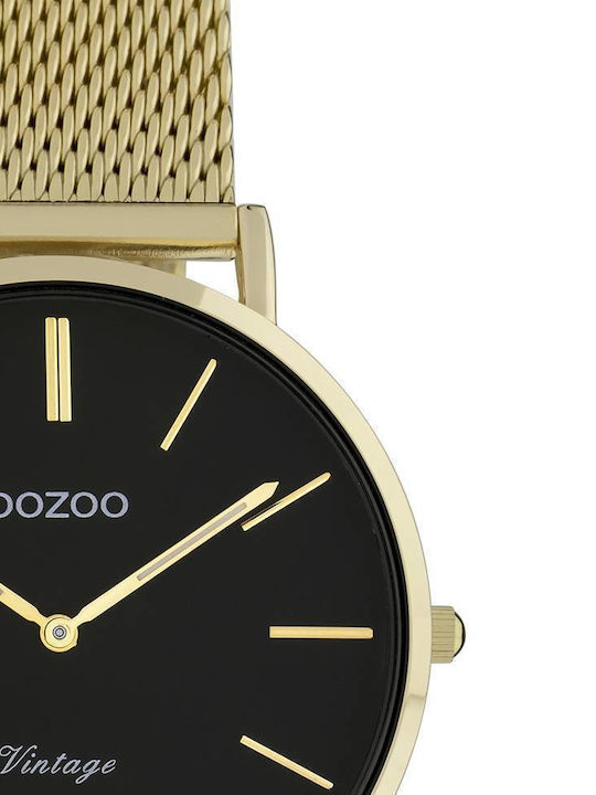 Oozoo Γυναικείο Ρολόι 32mm Μπαταρίας με Χρυσό Μεταλλικό Μπρασελέ