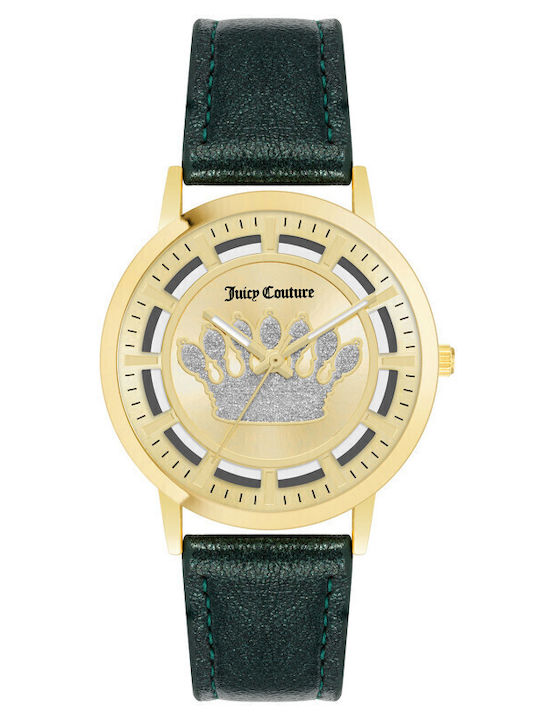 Juicy Couture Women's Watch with Green Leather Strap