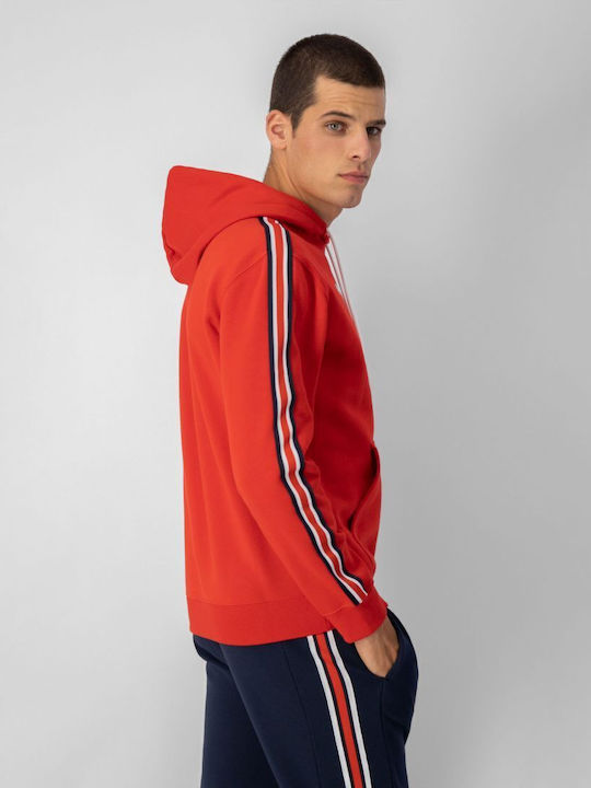 Champion Men's Sweatshirt with Hood and Pockets Red