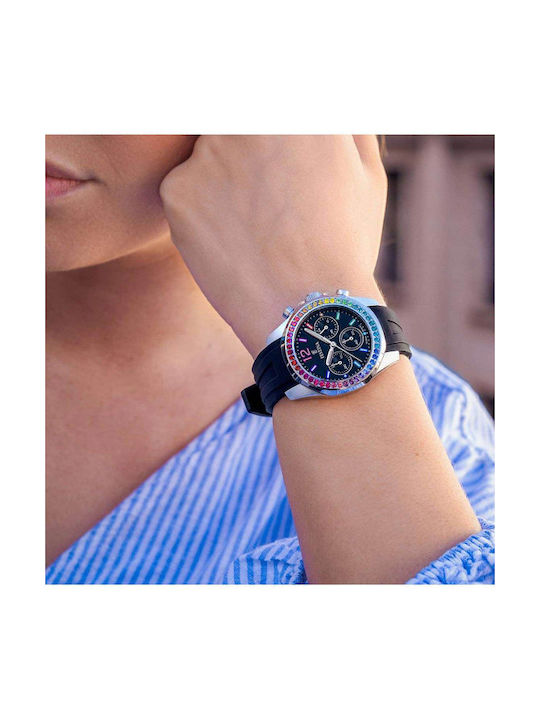 Festina Boyfriend Rainbow Ρολόι Χρονογράφος με Καουτσούκ Λουράκι σε Μαύρο χρώμα