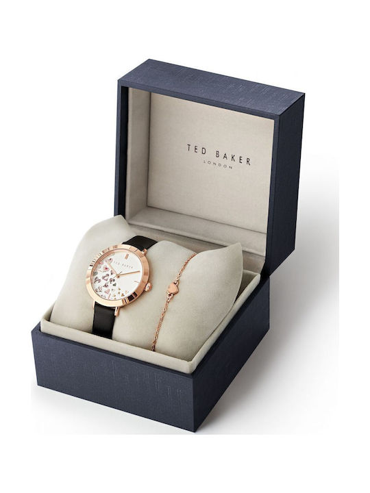 Ted Baker Ammy Hearts Women's Watch with Black Leather Strap