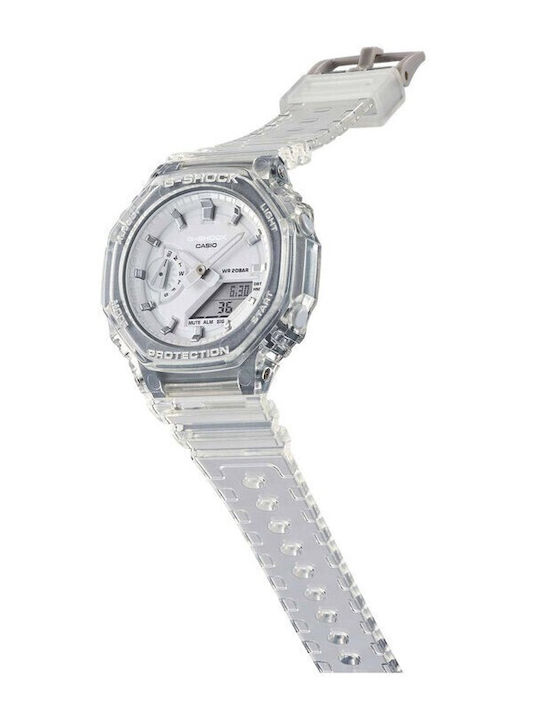 Casio G-Shock Digital/Analog Women's Watch with Transparent Rubber Strap