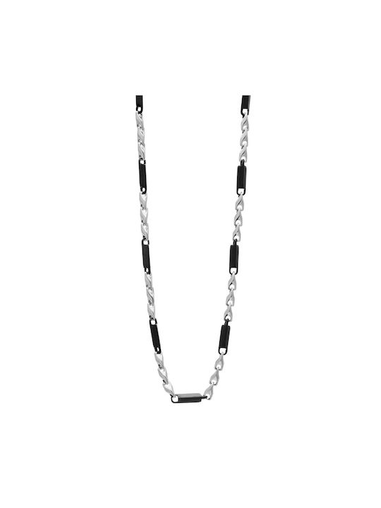 Visetti Two-tone Chain Neck from Steel Thin Thickness 4.1mm and Length 50cm