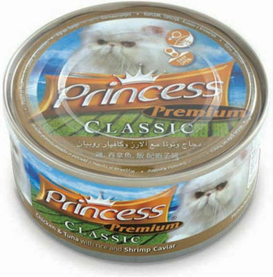 Princess Premium Wet Food for Adult Cat in Can with Shrimps, Chicken, Rice and Tuna 6x170gr cat-10923