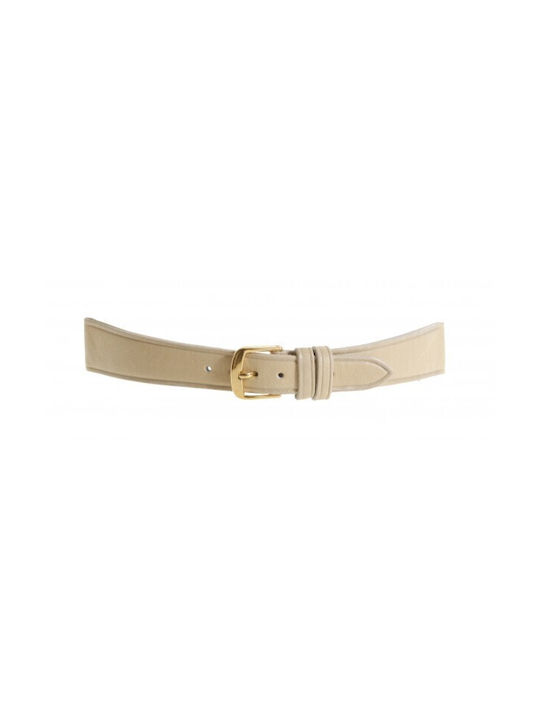 Tzevelion Leather Strap Beige 20mm