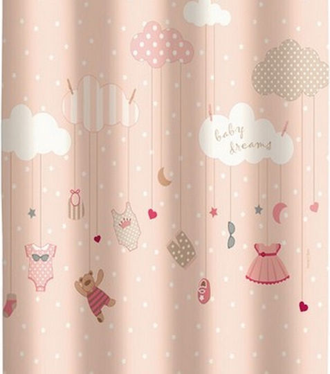 Saint Clair Kids Grommet Top Curtain Audrey Pink 1752030117001 160x250cm