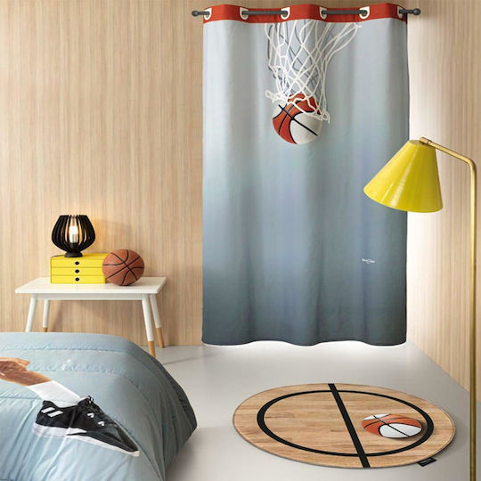 Saint Clair Παιδική Κουρτίνα Hoop με Τρουκς Γκρι 160x240εκ.