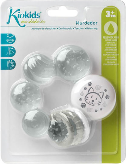 Kiokids Cat Inel de dentiție cu gel din silicon pentru 3 m+