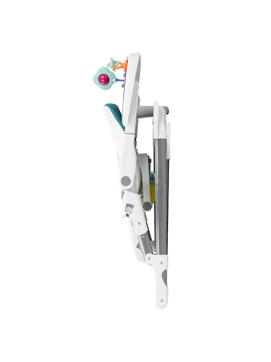 Kikka Boo Izzy Foldable Baby Highchair with Adjustable Height Blue