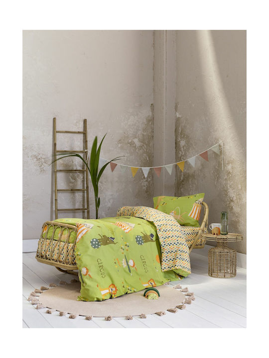 Nima Kids Duvet Single Circus Green 160x240cm