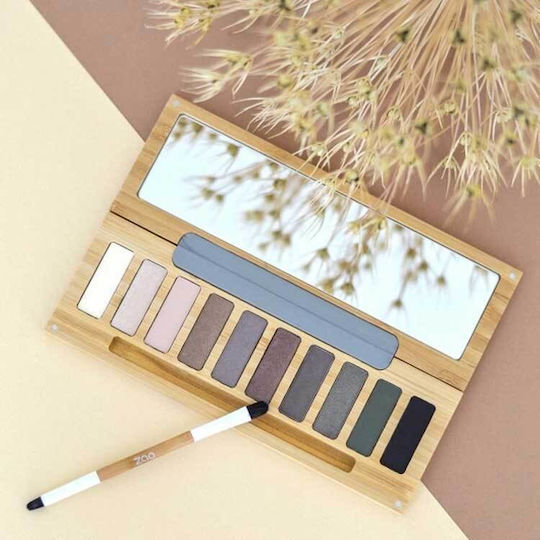 Zao Organic Makeup Clin d’oeil Eyeshadow Palette Παλέτα με Σκιές Ματιών σε Στερεή Μορφή