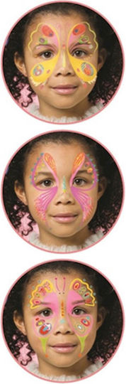 Butterfly Set Carnival Face Painting 6gr Multicolored 3pcs