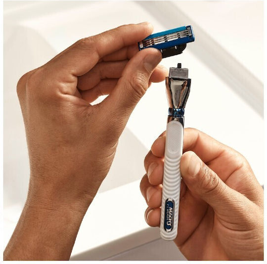 Gillette Mach3 Turbo 3D Резервни глави с 3 остриета и лубрикантна лента 5бр