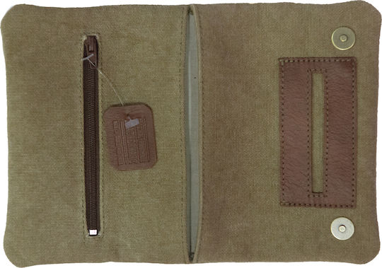 Mestango Marine Stoff Tabaktasche mit magnetischem Verschluss 16x9cm Μπεζ
