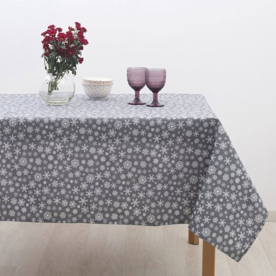 Dimeco 8581 Christmas Tablecloth Fabric Gray L220xW140cm.