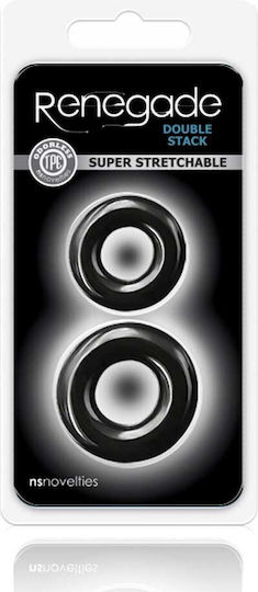 Ns Novelties Renegade Double Stack Black 2τμχ