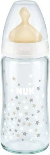 Nuk Πλαστικό Μπιμπερό First Choice Plus Temperature Control Κατά των Κολικών με Θηλή Καουτσούκ 300ml για 0+ μηνών Σιέλ Αστεράκια
