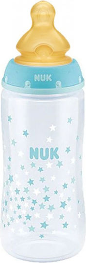 Nuk Πλαστικό Μπιμπερό First Choice Plus Temperature Control Κατά των Κολικών με Θηλή Καουτσούκ 300ml για 0+ μηνών Σιέλ Αστεράκια