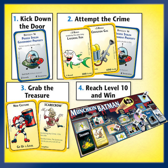 Настолна игра Munchkin Presents Batman за 3-6 играчи 10+ години (EN) Steve Jackson Games