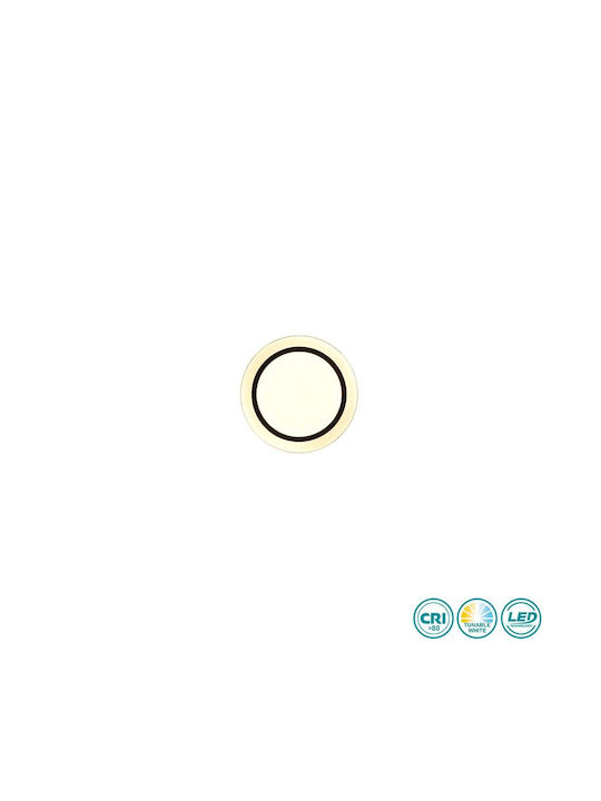 Trio Lighting Atria Πλαφονιέρα Οροφής 27εκ. Μαύρη με Ενσωματωμένο LED και Τηλεχειριστήριο