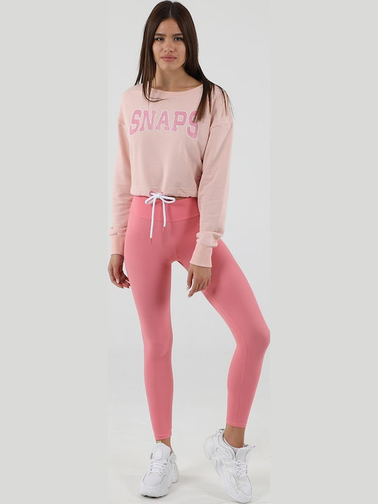 Flash Women's Long Training Legging High Waisted Pink