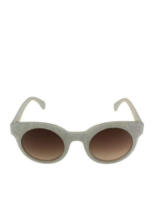 Oscar & Frank Weisswurst Sunglasses Gray with Acetate Frame & Brown Lens