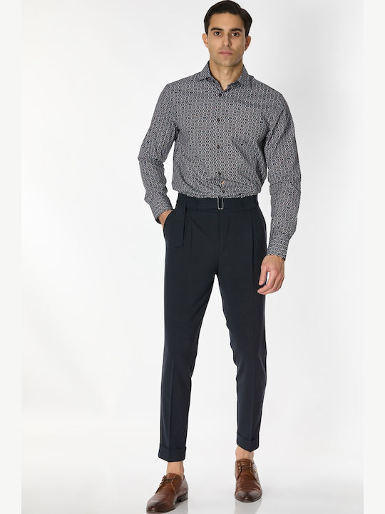 Long-sleeved Cotton Shirt Gray