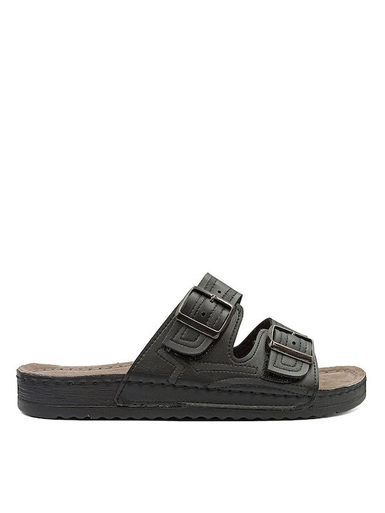 Naturelle 1430 Men's Leather Sandal Black