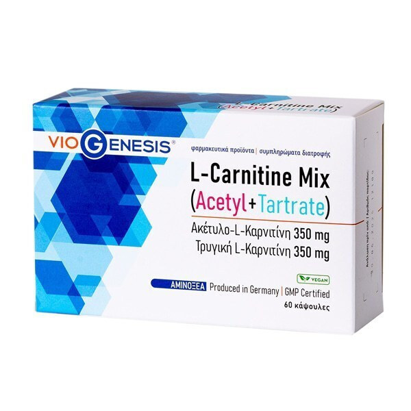 Viogenesis L-Carnitine Mix Acetyl + Tartrate 350mg 60 caps