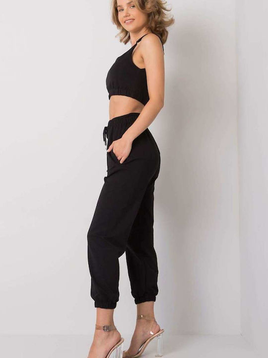 Ex Moda Damen-Sweatpants-Set Schwarz