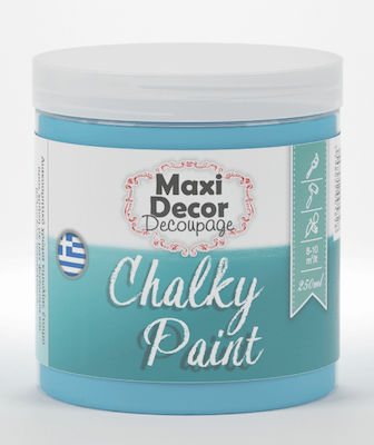 Maxi Decor Chalky Paint Χρώμα Κιμωλίας 516 Ουρανί Γαλάζιο 250ml