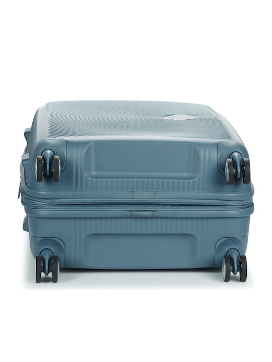American Tourister Soundbox Spinner Expandable Μεσαία Βαλίτσα Ταξιδίου Σκληρή Μπλε με 4 Ρόδες Ύψους 67εκ.