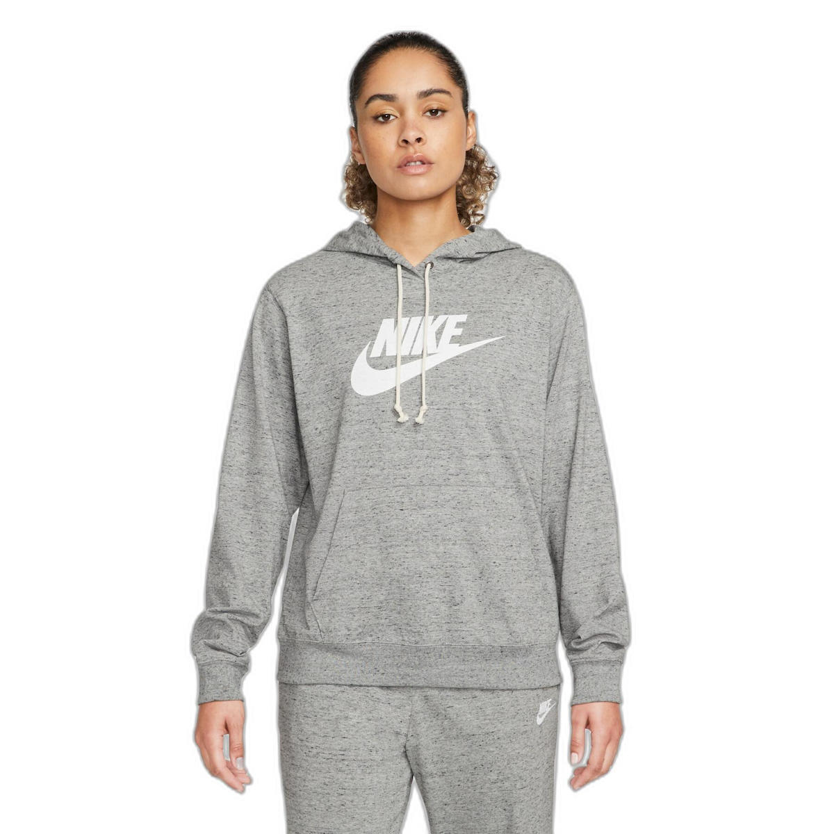 Nike Sportswear Gym Vintage Γυναικείο Φούτερ με Κουκούλα Γκρι DM6388-063