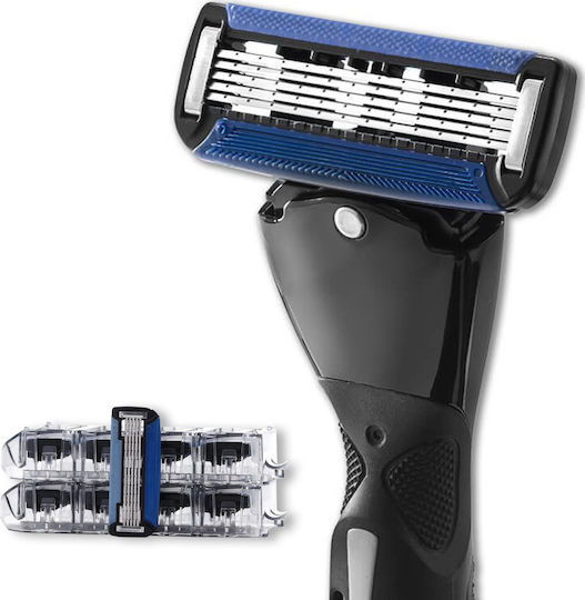 Realshave Razor cu Capete de schimb 6 lame și bandă lubrifiantă pentru piele sensibilă 8buc