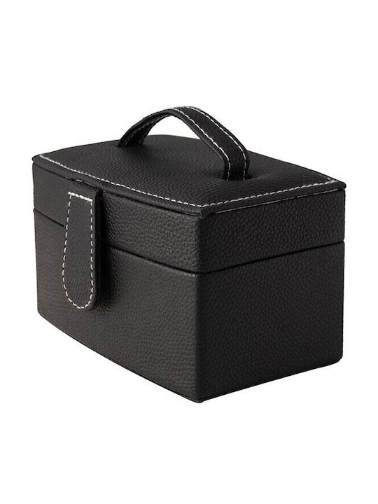 CX7218 Jewellery Box with Mirror Black 15.5x9.5x9.5cm