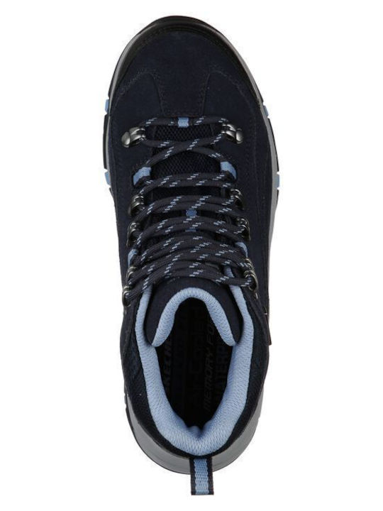Skechers Γυναικεία Ορειβατικά Μποτάκια Αδιάβροχα Μπλε