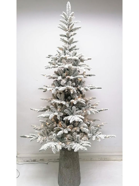 Christmas Tree Princess Pine Snowy 210cm with 424 Branches and with LED Lighting