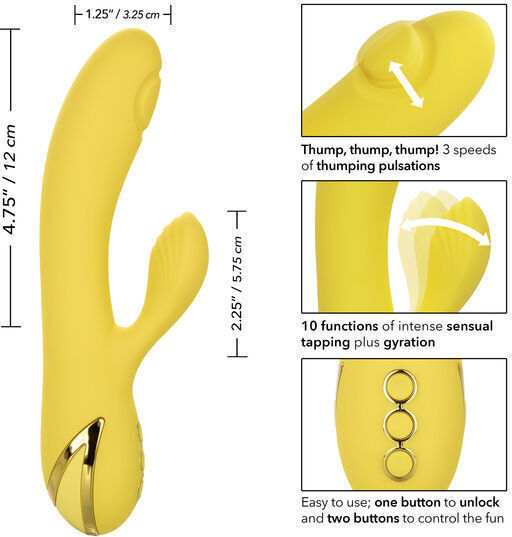 Calexotics San Diego Δονητής Rabbit Seduction 21cm Yellow