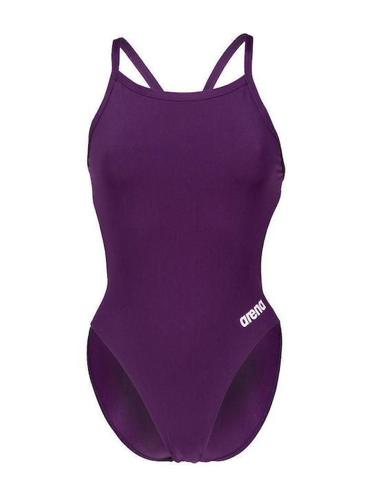 Athletic One-Piece Swimsuit Purple